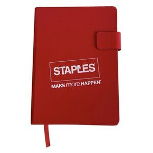 Staples Red Notebook Journal Make More Happen Notes Diary New Merchandise